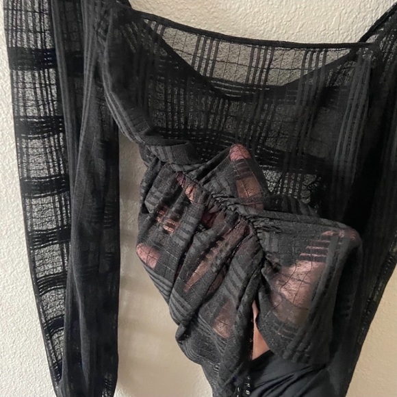 BlackMilk SAMPLE Keep in Check Top Black Plaid - Picture 7 of 7